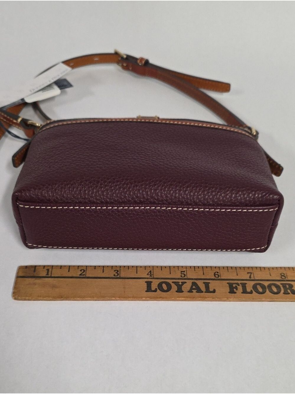 NWT Dooney & Bourke Bordeaux Pebble Grain Domed Leather Crossbody Bag - Picture 15 of 16